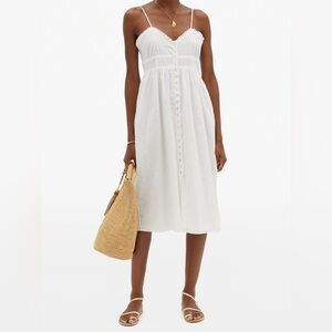 LOUP CHARMANT Avalon Ruffled Cotton-Voile Dress White S